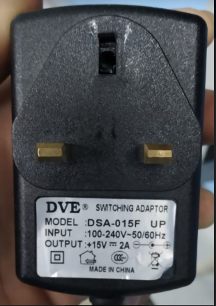 NEW DVE DSA-015F 15V DC 2A 5.5 X 2.1mm AC Adapter - Click Image to Close